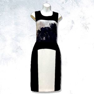 BCBG black tree print dress